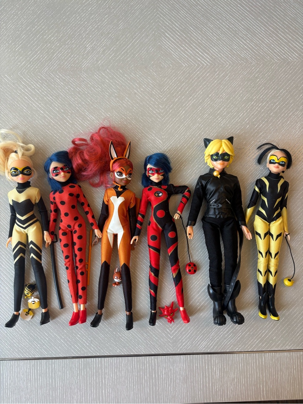 SOLSOLDMiraculous Ladybug 6 Action Figure Dolls Ladybug Queen Bee Cat Noir